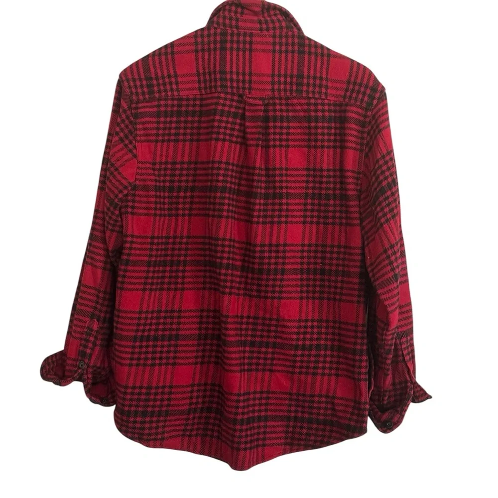[•WOOLRICH•]  red and black buffalo plaid flannel shirt - Picture 2 of 4